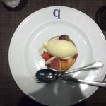 キャトルラパン - バニラアイスと季節のフルーツ　栗のブラマンジェ