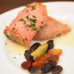 モンテ - ランチコース 1650円 の鶏レバーのパテ ポルト酒風味 はちみつを添えて