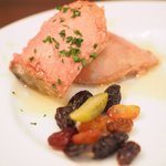 モンテ - ランチコース 1650円 の鶏レバーのパテ ポルト酒風味 はちみつを添えて