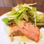 モンテ - ランチコース 1650円 の鶏レバーのパテ ポルト酒風味 はちみつを添えて