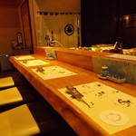 寿司処 福家 - 店内　カウンター