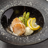 北海道産　アスパラと帆立の焼きびたし