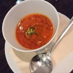 ジャンジャンブル - トマトと豆のスープ 食べるスープ的☕