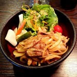 カフェー ブリキイヌ - 本日のランチ  豚の生姜焼き丼