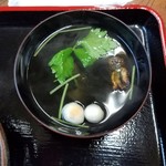 川安 - 肝吸いは、肝が少し焼かれていました