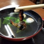 少し焼かれた肝が美味しい