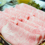 和牛の紀楽 - 焼きしゃぶしゃぶ用のお肉ですが、脂がまったくしつこく無いのが特徴！