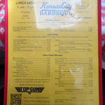 Kansas City Barbeque - メニュー
