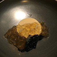 室町 和久傳 - 玉子豆腐 スッポンジュレがけ、岩茸