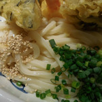 喜多一 - 秋の野菜の天ぷらぶっかけ；麺も美しい！