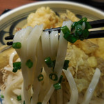 喜多一 - 秋の野菜の天ぷらぶっかけ；麺はこんな感じ