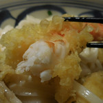 喜多一 - 秋の野菜の天ぷらぶっかけ；海老天アップ