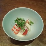 りょうりや 御旅屋 - 車海老と無花果