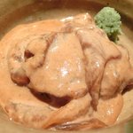 くろぎ - 鯛茶漬け 1000円 の鯛の胡麻だれ和え(1杯目)