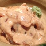 くろぎ - 鯛茶漬け 1000円 の鯛の胡麻だれ和え(2杯目)