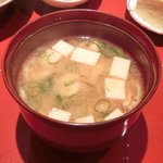 くろぎ - 鯛茶漬け 1000円 の味噌汁