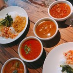 スパイスカフェ - 2種カレーのランチ(1400円)×2