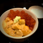 鮨割烹 汐 - 赤雲丹といくらのミニ丼
