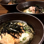 Ochazuke（boiled rice with tea）with sea bream soup