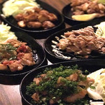chicken yakitori iron plate