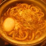 特製カレーうどん 七福 - 温泉卵カレーうどん580円