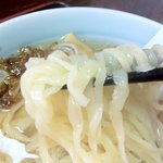 佐野ラ－メン たかの - 揚げ葱ラーメン 麺拡大