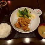 炭リッチ - 【2017.10.2(月)】ザンギ(唐揚げ)食べ放題定食950円