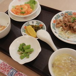 中華菜館 五福 - 豚肉のしょうが焼き＆エビチリソース煮