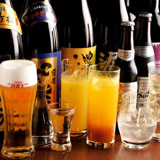 豊富な種類のドリンクをご用意！こだわりの日本酒や焼酎も。
