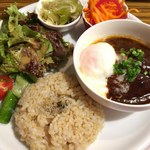 ククル - 玄米プレートA・味噌煮込みハンバーグ