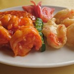 華都飯店 - 車海老の二色炒め