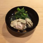 うを徳 - 釧路 煮牡蠣 + 蔓紫 + 胡麻 + 海苔 + 梅酢