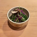 うを徳 - 松茸 + 水菜 + 菊の花