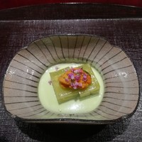 奈良 而今 - 2.先付／茄子のゼリー寄せ