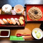 Soba nigiri Sushi set