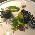 D'ORO HATSUDAI - 太刀魚のプレッセ 春菊ソース