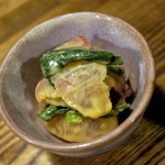 にほん酒と肴 酔音 - カンパチ、九条葱 ぬた  800円