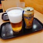 モスバーガー - プレミアムモルツ缶　350円