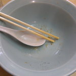 ラーメン喜楽 - 山菜味噌ラーメンだった器(笑)