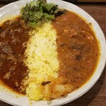 SPICY CURRY 魯珈 - 選べる２種カレー(ラムカレー(ビンダル風)、魯咖チキンカレー)