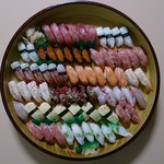 寿司一代 - 生寿司６人前＋蒸し海老・えんがわ