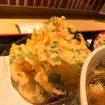 味奈登庵 - かき揚げ天ぷら。
      いつも以上にボリュームプリタツ♡