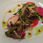ビストロ　アギャット - 真鯖のカルパッチョ  トマト  赤蕪  アボカド添え