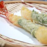 天ぷら はせ川 - 20171003海老の大葉巻き