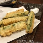 しょうじゅ亭 - オクラの肉詰めの天ぷら