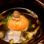 九段下 寿白 - お椀、柿の白玉