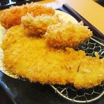 とんかつ葉月 - 海鮮・ロース定食1,480円 ＋ 甘味噌 ＝ 1,580円（税別）。　　　　　207.09.30