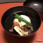 御料理 寺沢 - 松茸真薯､焼松茸､煮鮑