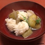 御料理 寺沢 - 穴子､焼茄子､オクラ､二子芋