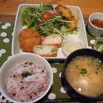 オレンジスパイス - ごはん定食（エビのふんわり揚げ）@993